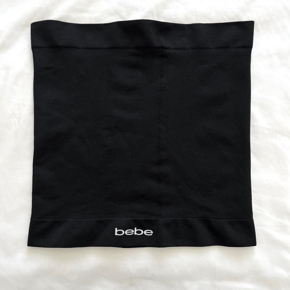y2k black bebe tube top